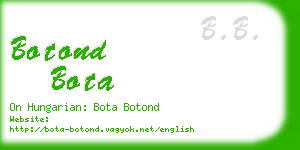 botond bota business card